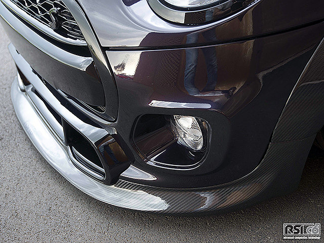 FRONT LIP  - BAFFO ANTERIORE INFERIORE IN CARBONIO RSIC6 PER MINI SERIE F 2014> :